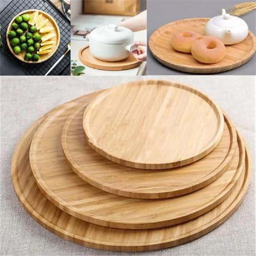 Plateau à thé en bambou polyvalent pour vos brunchs et desserts