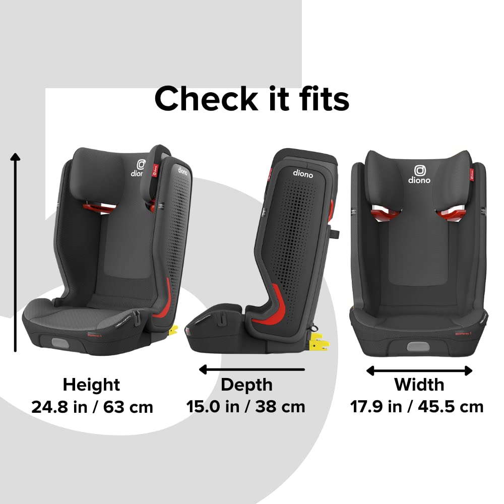 Diono Monterey 5iST FixSafe Rigid Latch High Back Booster Car Seat with