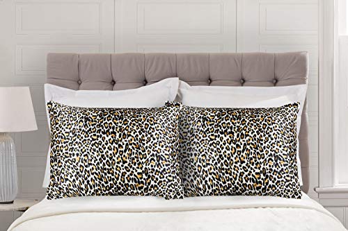 Image of BLISSFORD Luxury Satin Pillowcase with Zipper, King (1-Pack) Size, Jaguar Print (Silky Satin Pillow Case for Hair)
