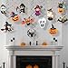 Halloween Party Decorations Hanging Swirl, 18 PCS Hanging Halloween Streamers Ceiling Decorations, Bat Pumpkin Spider Ghost Witch Swirl Decorations for Indoor Outdoor Office Classroom Party Supplies