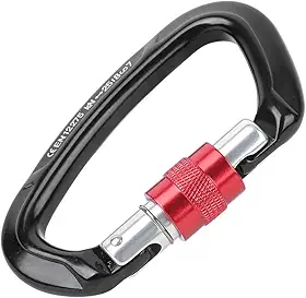 Naroote Mosquetão Com Trava Automática, Trava de Segurança Em Liga de Alumínio, Equipamento Leve para Atividades Ao Ar Livre Com Recurso de Segurança de Rebote, Ideal para Escalada, Caminhada e