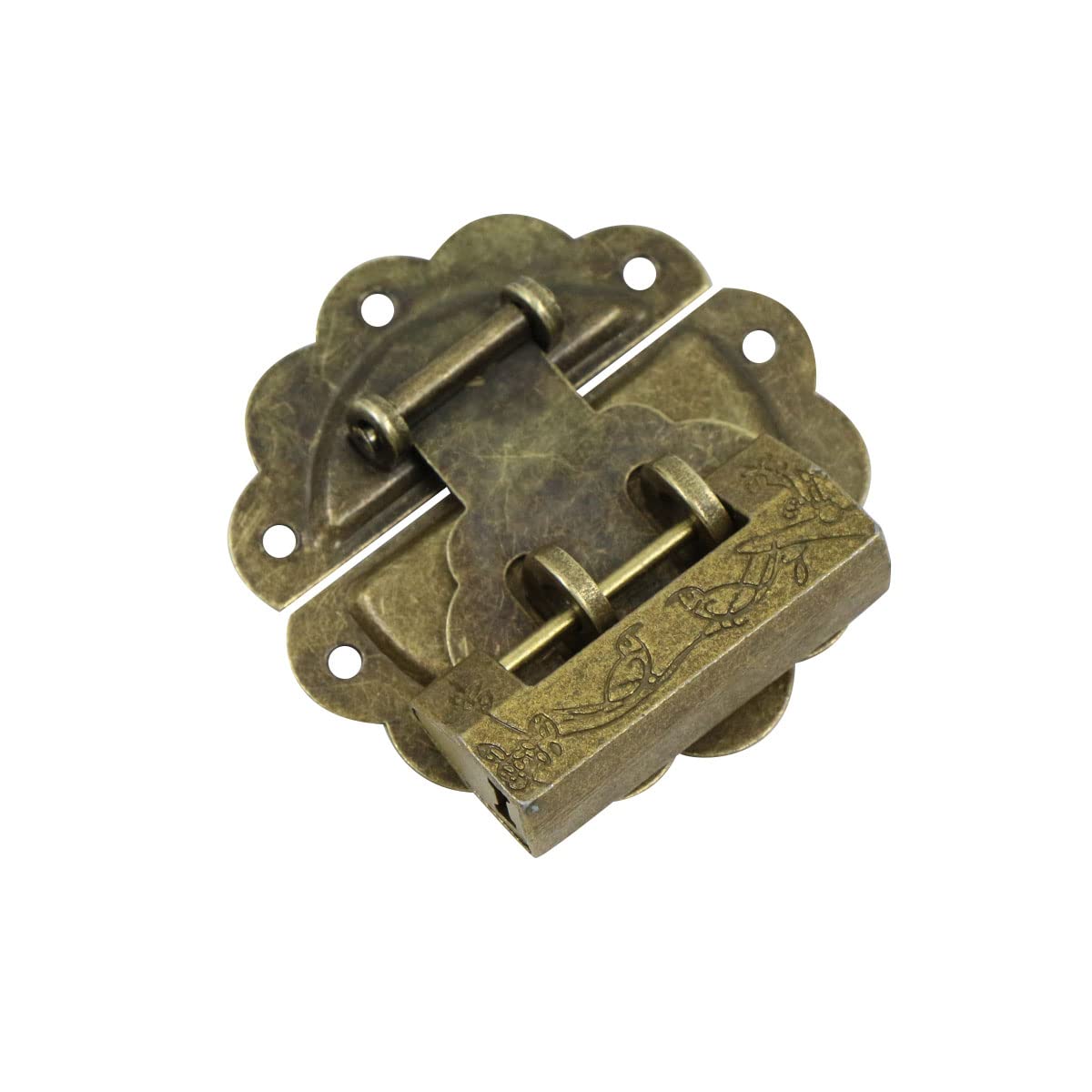 Serratura per armadietto Mini lucchetti - In lega di alluminio stile retrò con viti e chiavi, per cassetti gioielli, armadietti decorativi, armadi antichi decorativa mobili chiave viti, scatola legno
