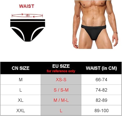 Lantra Besa Herren Badehose Slip – Mehrweg CU, Fällt 2 Größen Kleiner – Mit Schwammpolster & Kordelzug