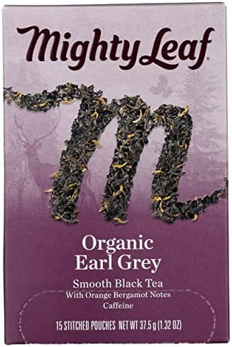 Mighty Leaf Tea Organic Earl Grey Hand-Stitched Tea Bags, 15 ct