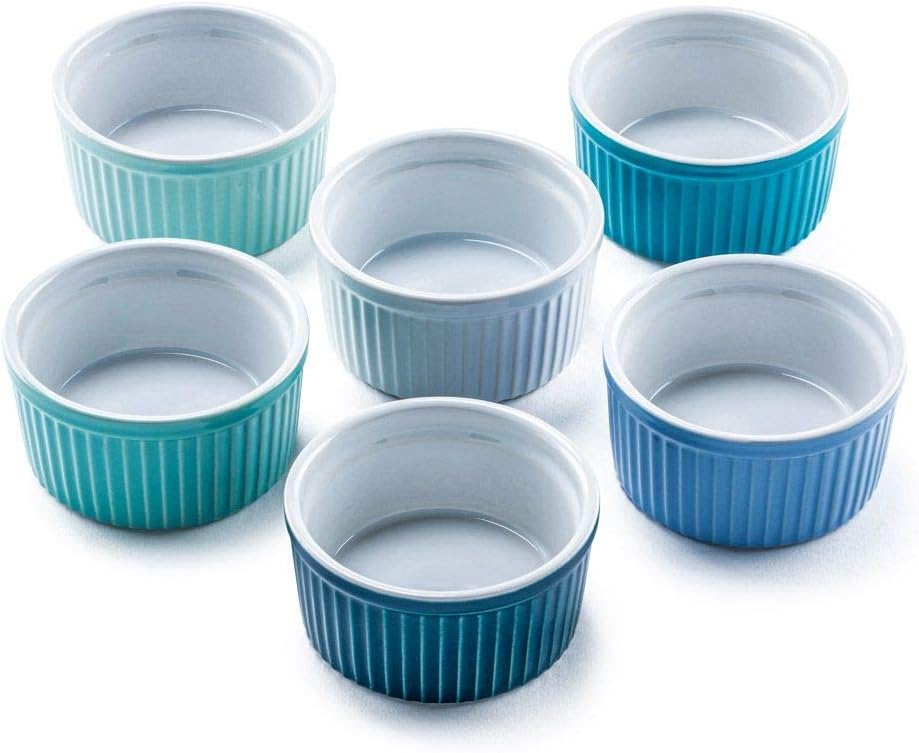 Bellemain Porcelain Ramekins, set of 6 (White, 10 oz.): Home & Kitchen