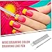 Mikinona 5pcs Stainless Steel Nail Art Detailing Tool Multi-functional Liner Brush for Intricate Designs Easy Handling Suitable for All Skill Levels Texture Art Tools