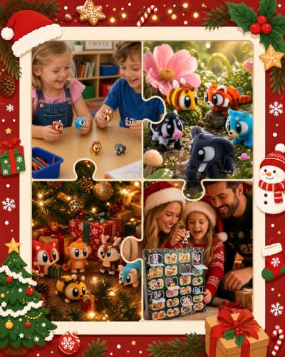 Advent Calendar 2026, 24pc 3D Printed Gingerbread Santa & Animal - image 4