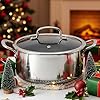 USELUCK Hybrid Nonstick Pot Set, 1.5 QT Sauce Pan, 2 and 5.2 QT Stock Pot with Glass Lids,Cookware sets,Stay-Cool Handles,2 Silicone Trivets,Dishwasher-Friendly,Compatible All Cooktops. #5