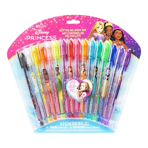Princesas Disney set de 16 bolígrafos de purpurina de para arte corporal con...