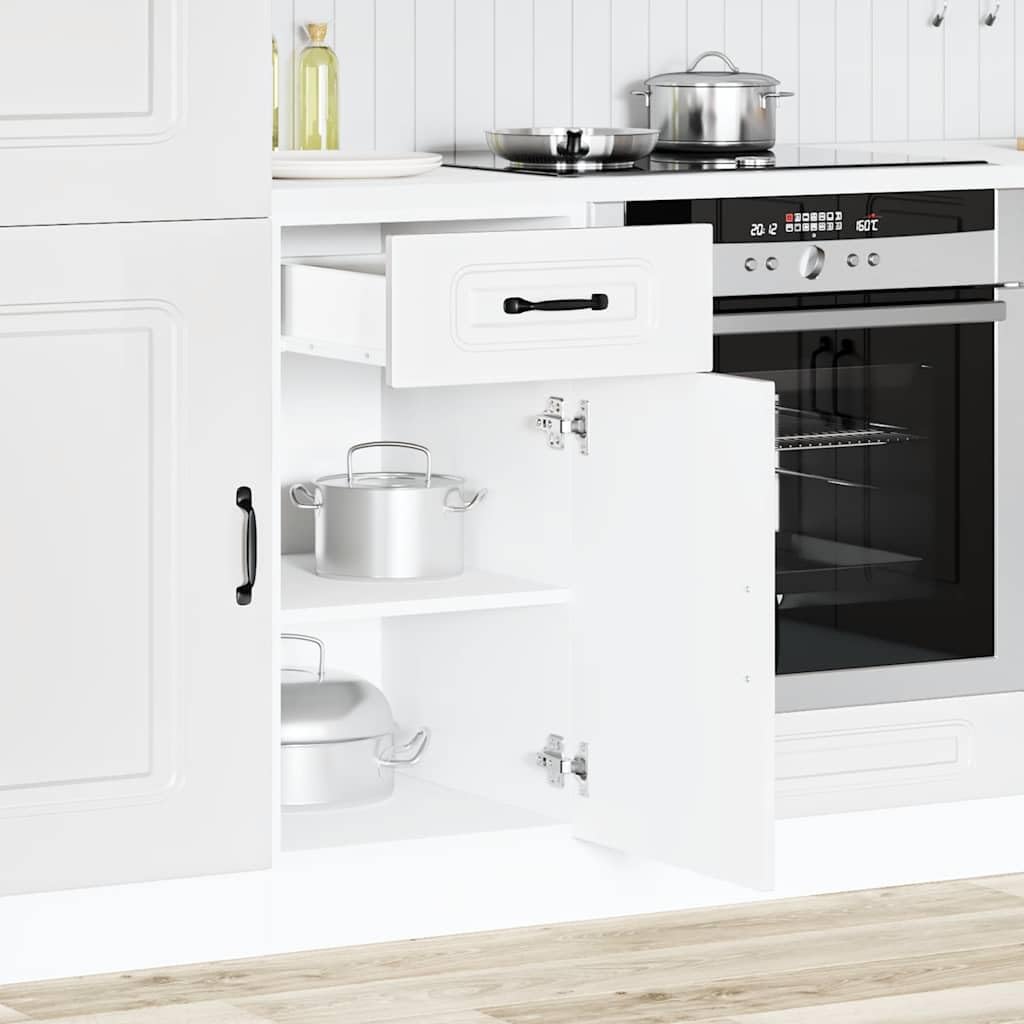 IKAYAA Armario Bajo para Cocina Kalmar, Mueble Cocina, sin Encimera, Mueble Bajo de Cocina, Modulos de Cocina,sin encimera, 40 x 46 x 81.5 cm Blanco