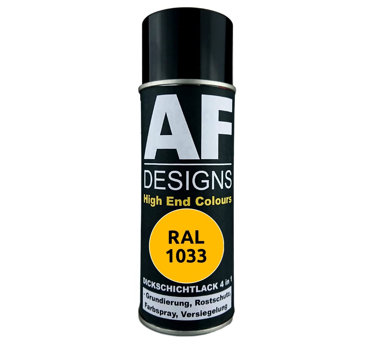 Alex Flittner Designs Rust Protection Paint 4-in-1 RAL 1033 Dahlia Yellow Metal Protective Paint Spray Rust Protection Paint Spray Can