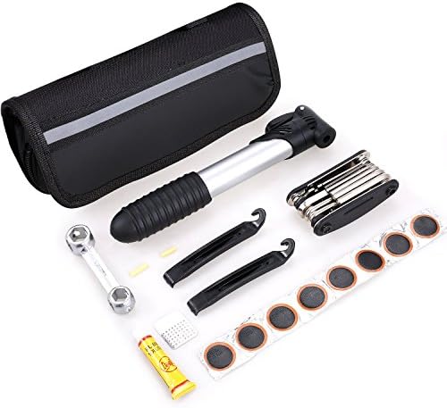 Speedrid Bike Repair Tool Kit, Cycling Mechanic Tool Kit Handy Bag, Portable Bicycle Equipment Sets Included Mini Pump & 16 in 1 Bike Multi Tool
