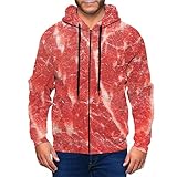 Raw meat Man Zip Hoodies Athletic Long Sleeve Sweatshirt Hoodie Jacket