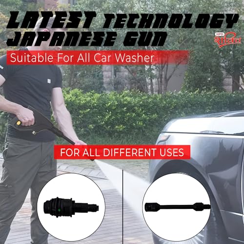 Image of HPD Shakti Car Washer Spray Gun | Japanese Technology Gun With Extension Road |Suitable For Maximum Car Washers | Water Flow Type Adjust Nozzle | Strong GUN (Gun Only)