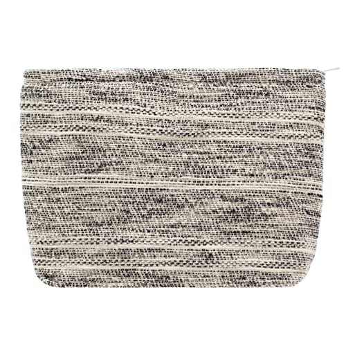 Pazimiik Makeup Bags For Purse Zipper Cosmetic Pouch Large Travel Canvas Make Up Organizer Tool Pouch For Women And Girls,Ripple Grey #TOP5