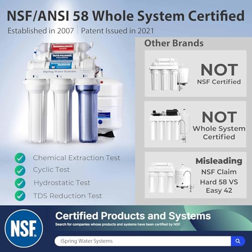 Image of iSpring 75GPD 6-Stage Reverse Osmosis Alkaline Mineral Water Filter System with Brushed Nickel Faucet, Model RCC7AK