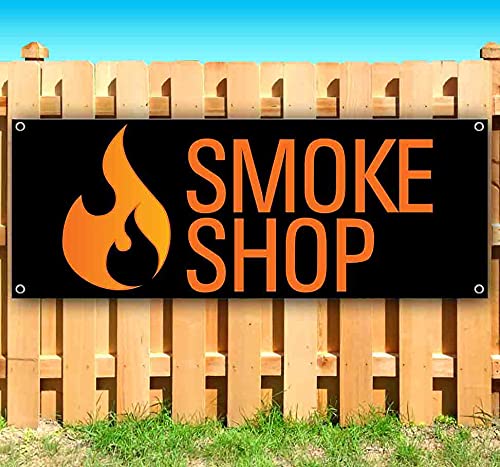 Smoke Shop 13 oz Banner | Non-Fabric | Heavy-Duty Vinyl Single-Sided with Metal Grommets