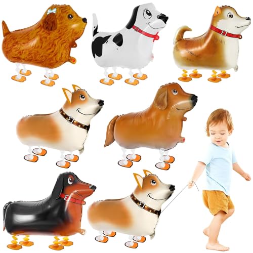 6 Pcs Walking Dogs Balloons Dog Party Decorations Walking Animal Balloons Dog Birthdays Parties Supplies for Kids Animal Puppy Theme Birthday Party Decor