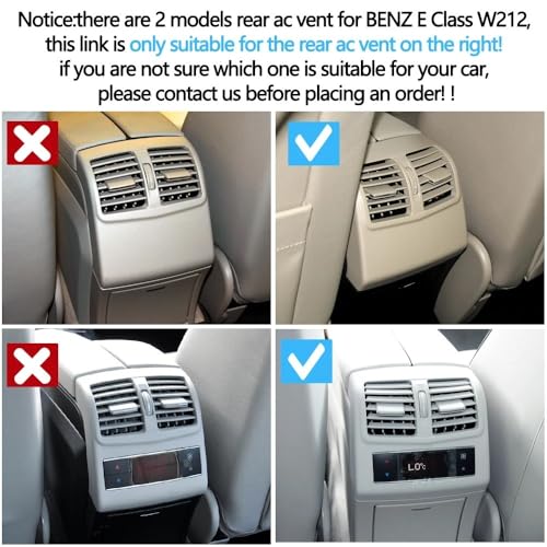Rejilla de aire frontal para Benz W212 Clase E (modelos E200 a E400) ventilación trasera AC 3
