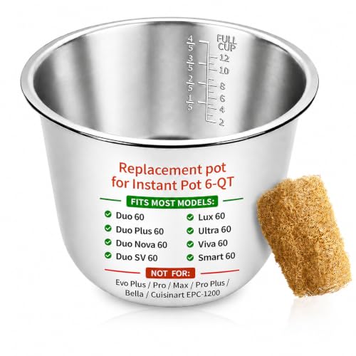 Stainless Steel Inner Pot for Instant Pot 6 Quart with Measurement Markings - image 1