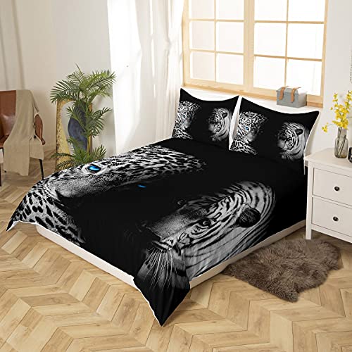 Parure de lit tigre et léopard avec impression HD en microfibre de literie supérieure - 3