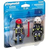 PLAYMOBIL Duopack 70081 Feuerwehrmann und Feuerwehrfrau, ab 4 Jahren