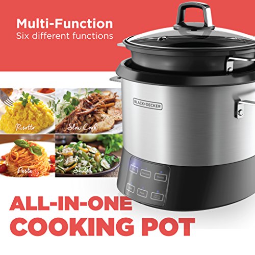 BLACKDECKER-RCR520S-All-in-One-Cooking-Pot-20-Cup-Cooked10-Cup-Uncooked-Rice-Cooker-Slow-Cooker-and-Food-Steamer-with-Saute-Function-Stainless-Steel