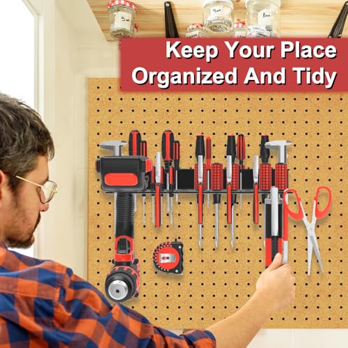 VeyFolzin.st Wandmontierter Werkzeug Organizer für schraubenzieher, Zangen Wandregal Zangenhalter Werkzeugträger, Werkzeugständer Kleiner Werkzeug für Werkstatt Schuppen Garage Zuhause (Schwarz 1PC)