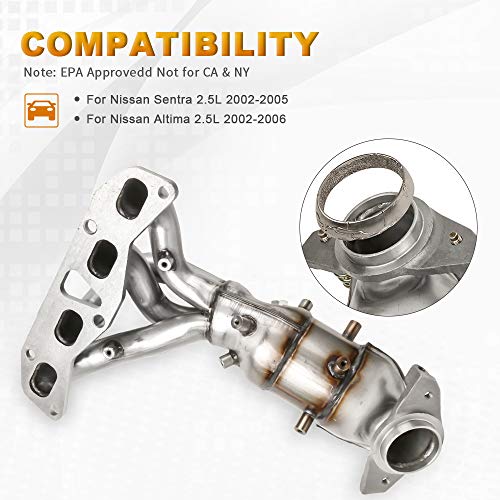 Mostplus Front Exhaust Manifold Catalytic Converter Compatible For 2002 2003 2004 2005 2006 Nissan Altima 2.5L Replaces 674-659 #TOP4