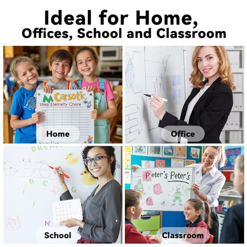 Fine Tip Dry Erase Markers - 12 Pack Fine Point Thin Assorted Colors Whiteboard Bulk, Low Odor Dry Erase Markers for Office Classroom School White Board - 10 Colors