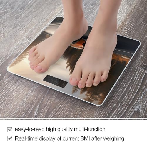 Báscula digital de baño alta precisión con plataforma de vidrio templado miniatura 5