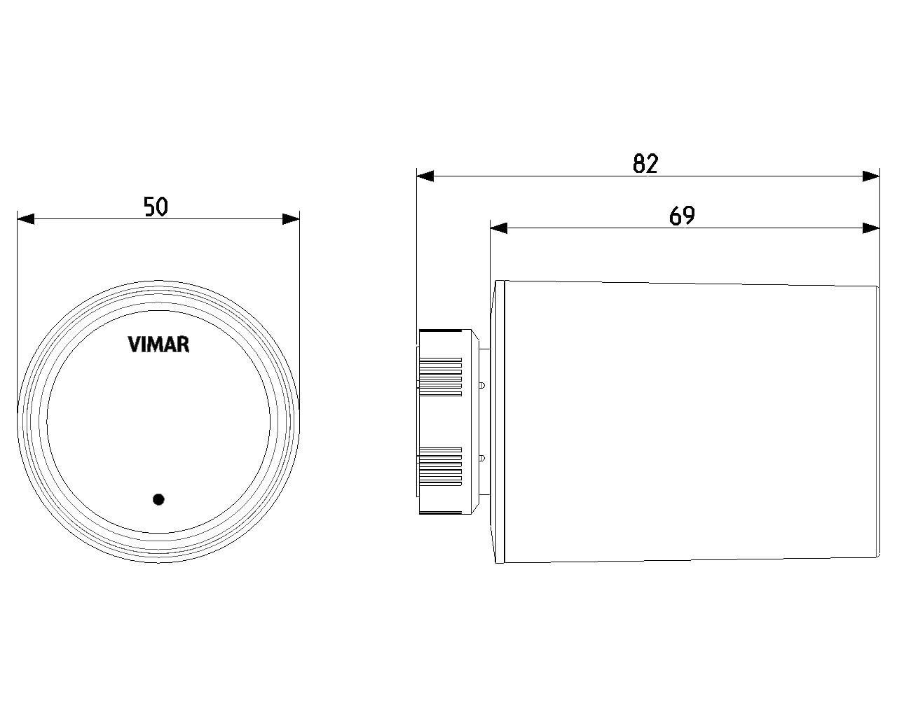 Vimar 03989 Valvola Termostatica Smart per Termosifoni, Controllo Remoto e Vocale, Maggiore Risparmio Energetico, Installazione Facile e Ampia Compatibilità Grazie Agli Adattatori Forniti