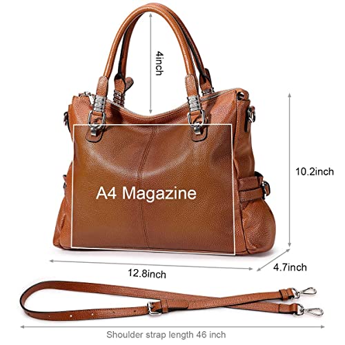 S-Zone Women Genuine Leather Handbag Shoulder Purse Satchel Bundle With Rfid Blocking Crocodile Pattern Crossbody Phone Purse #TOP4