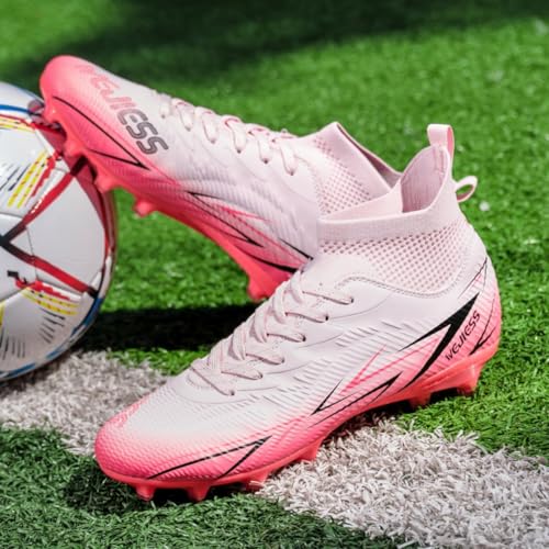WEJIESS Fußballschuhe Herren High Top Professionelle Fussballschuhe Jugendliche Athletics Trainingsschuhe Outdoor Sport Kunstrasen Football Schuhe Fußball Stiefel