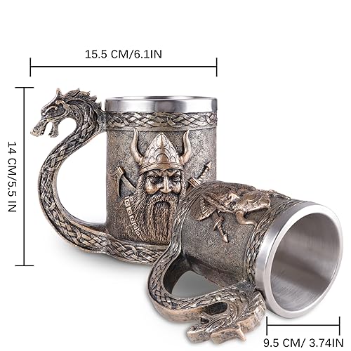 Vogler 816-931 Drakar - Jarra con diseño vikingo (metal), diseño de