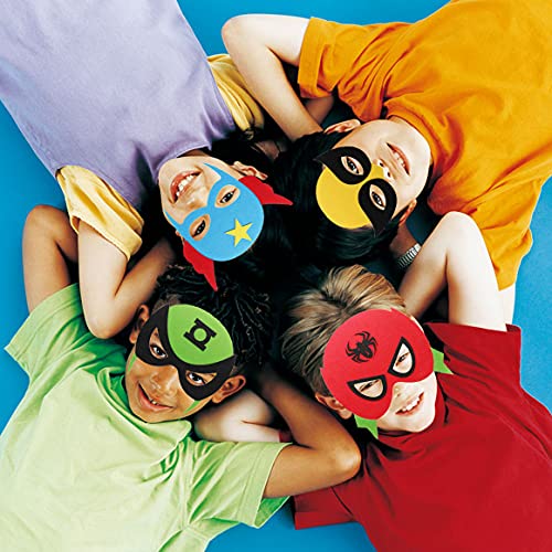20 máscaras de super-herói, novas máscaras de feltro de super-heróis, máscaras infantis de super-her