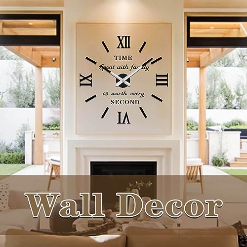 VANGOLD Modern Mute DIY Frameless Large Wall Clock 3D Mirror Sticker Metal Big Watches Home Office Decorations - Image 2