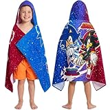 Get Trend Sonic The Hedgehog Poncho Toalla Niño con Capucha 125x75 cm,...