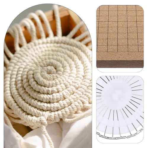 Tablero de macramé para joyas DIY con base de corcho y guía de nudos 4