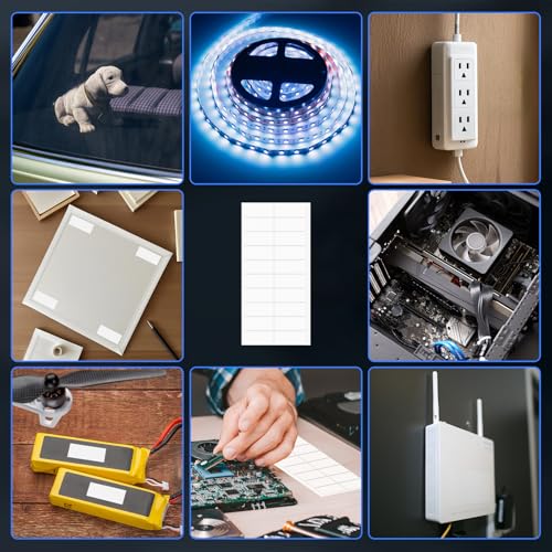 Image of MakerHawk 20 PCS Double Sided Adhesive Pads Heavy Duty EVA Foam Strips for Lithium Battery Bonding with Development Boards Lora Meshmastic Device (White, 1.2mm Thickness)