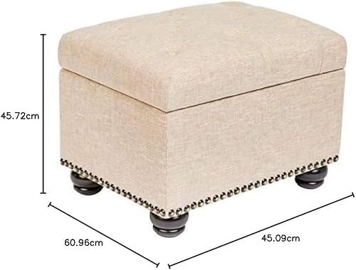 Miniatura 22 de Frist Hill - Taburete otomano con almacenamiento y punzoneado profundo Gris,Espresso,Beige Bronceado