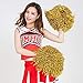 XIPEGPA 12 PCS Cheerleading Poms Squad Spirited Fun Cheering Metallic Foil Plastic Pom with Baton Handle for Dance Party Football Club Decoration