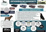 Lebon - Hundebett Paula Plus Schwarz - Orthopädisch - 3 Größe - 80 cm - 100cm - 120cm -Mit Reißverschluss und waschbar - Pflegeleicht - Schmutz - und Wasserabweisend (L)