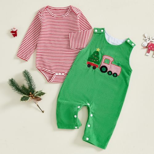 Image of Bay Boy Easter Outfit Newborn Striped Bodysuit Bunny Carrot Overalls Pants Set Infnat Cute Spring Summer Clothes