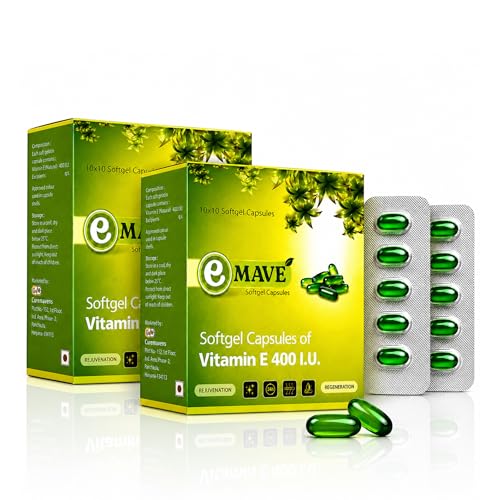 Image of Vitamin E 400 mg Softgel Capsules | Natural Vitamin E Supplement for Skin, Hair & Immunity Support | Antioxidant Formula (1, 200)