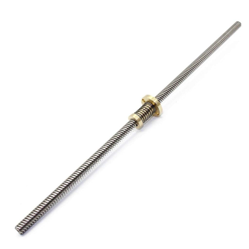 Tornillo T8, paso de 2/4/8mm, 8mm de diámetro, 100-1200mm, tuerca antirretroceso for impresora(L=8mmx600mm)