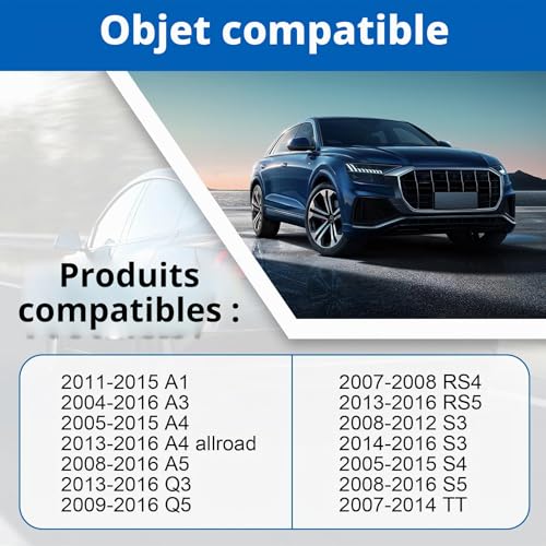 Lot de 2 Clips de Pare-Soleil pour Audi A4 B8, Support de Pare-Soleil Audi avec A1 A3 A4 A5 Q3 Q5 (8E0 857 562) A7 B6 B7 B8 S4 S5 Accessoires de Voiture Anti-Reflets – vue 6