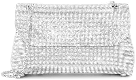 Rhinestone Evening Clutch Purse Crossbody Shoulder Bag for Women ...