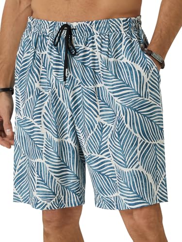 Hardaddy Men's Hawaiian Beach Shorts Lightweight Elastic Waist Lounge Pants for Travel & Sleep2