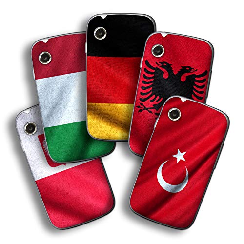 atFoliX Designfolie kompatibel mit Wiko Ozzy, wähle Dein Lieblings-Design aus, Skin Aufkleber (Flaggen aus Europa)